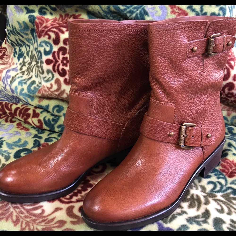 Franco Sarto cognac bootie, brand new, never worn